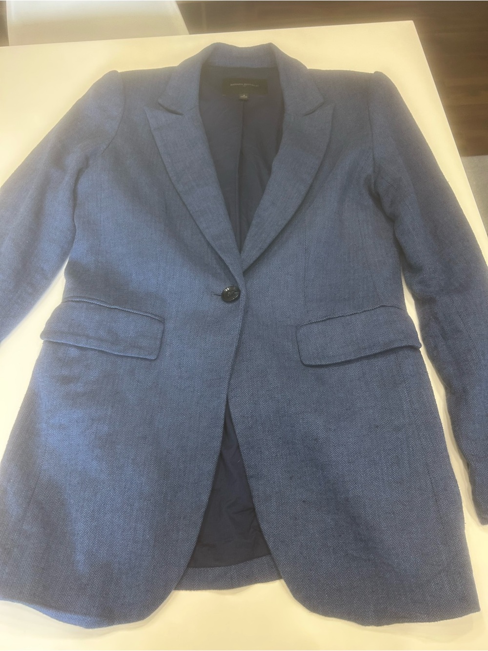 Banana Republic Navy Blue Single-Button Blazer